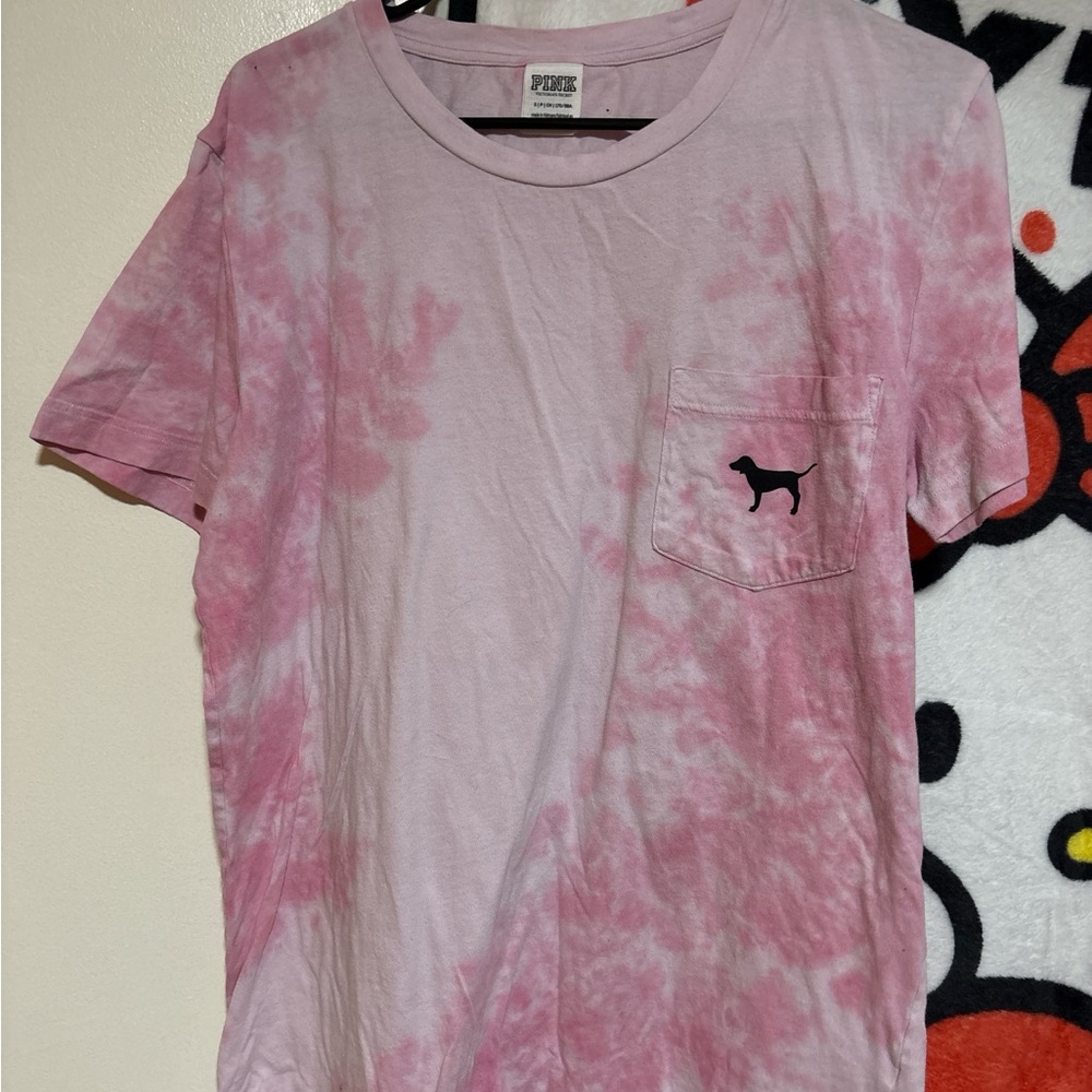 Pink Victoria's Secret Tie-Dye T-Shirt